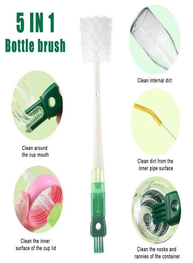 BOBOAR Water Bottle Cleaner Brush,5-in-1 Bottle Scrubber Brush for Cleaning Bottles Set - Image 3